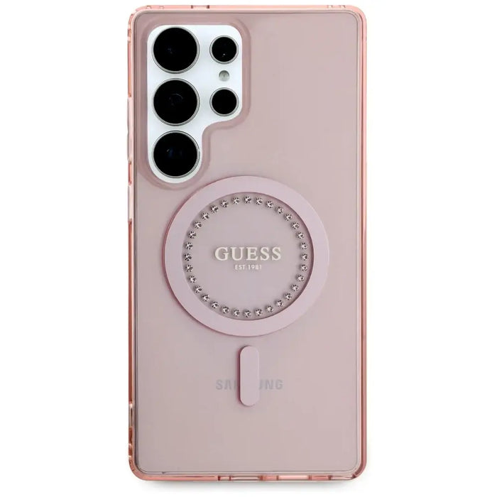 Guess Rhinestones Printed Classic Logo MagSafe Калъф