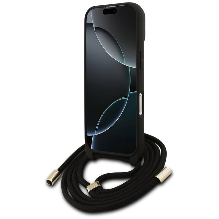 Калъф Guess 4G Big Logo Cord Stap Crossbody за iPhone 17 - кафяв