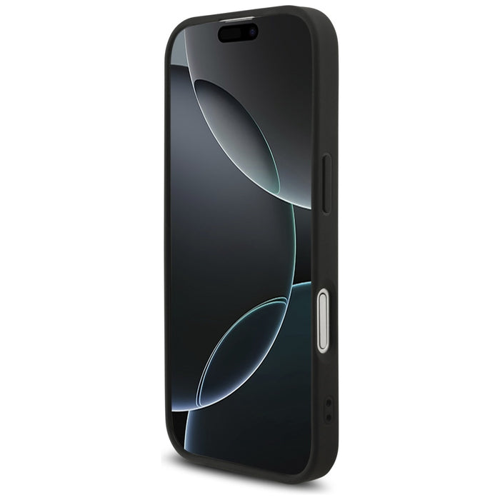 Калъф Guess 4G Strap Triangle Logo MagSafe за iPhone 17 - черен