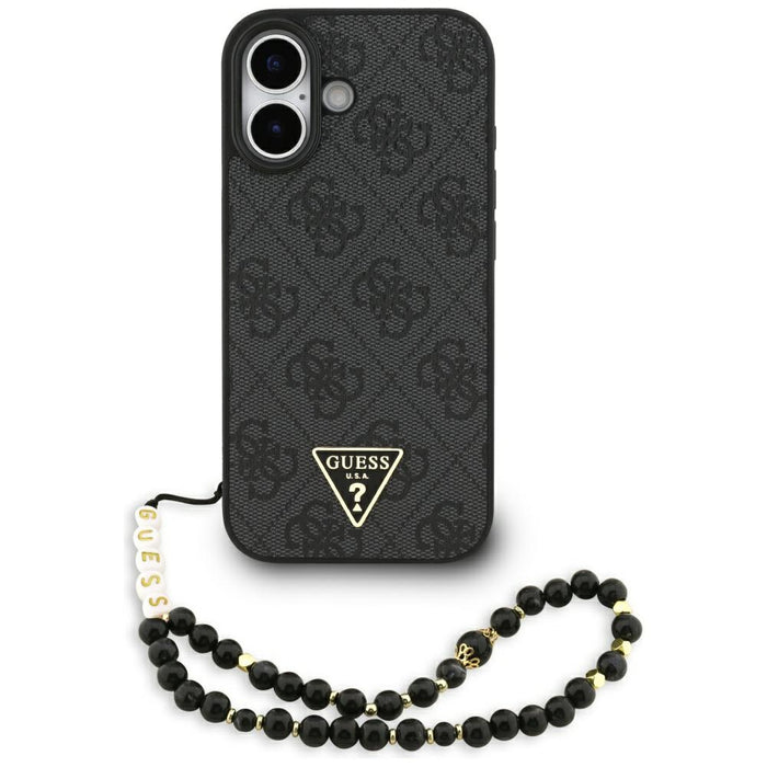 Калъф Guess 4G Strap Triangle Logo MagSafe за iPhone 17 - черен