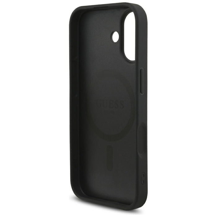 Калъф Guess 4G Strap Triangle Logo MagSafe за iPhone 17 - черен