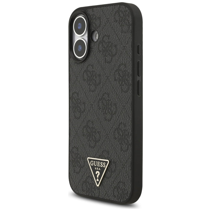 Калъф Guess 4G Strap Triangle Logo MagSafe за iPhone 17 - черен
