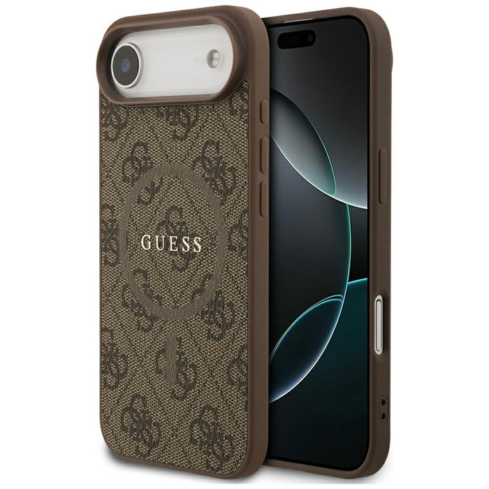Калъф Guess 4G Ring Classic Logo MagSafe за iPhone 17 Air - кафяв