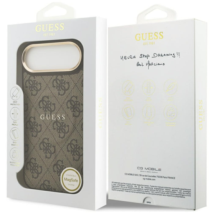 Калъф Guess 4G PU Classic Logo MagSafe за iPhone 17 Air - кафяв