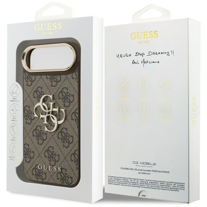 Калъф Guess 4G Big 4G Classic Logo за iPhone Air - кафяв и златист