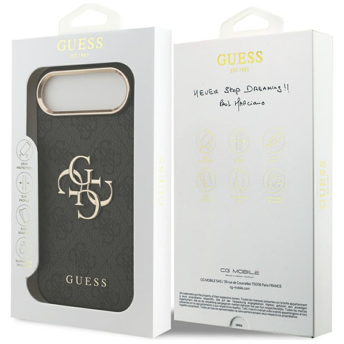 Калъф Guess 4G Big 4G Classic Logo за iPhone Air - черен и златен