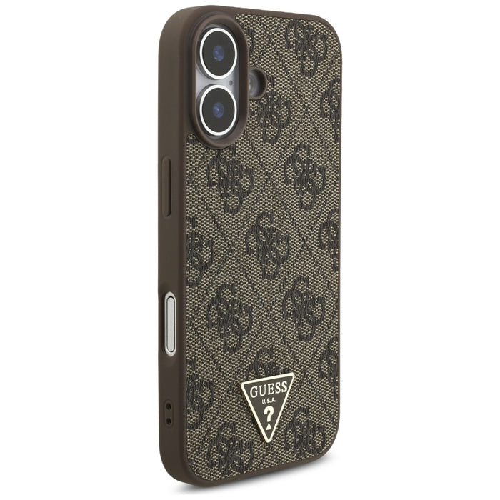 Калъф Guess 4G Strap Triangle Logo MagSafe за iPhone 17 - кафяв