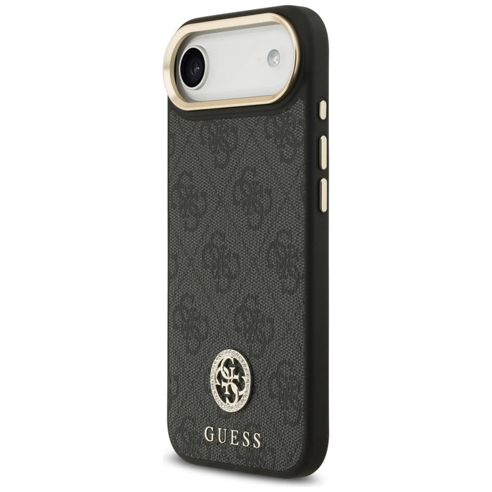 Калъф Guess 4G Strass Logo MagSafe за iPhone Air - черен