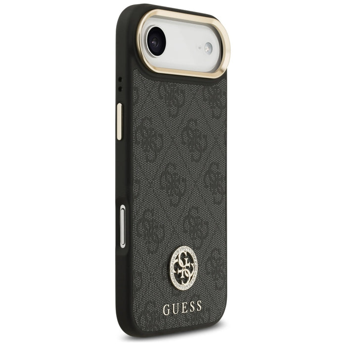 Калъф Guess 4G Strass Logo MagSafe за iPhone Air - черен