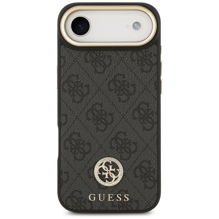 Калъф Guess 4G Strass Logo MagSafe за iPhone Air - черен