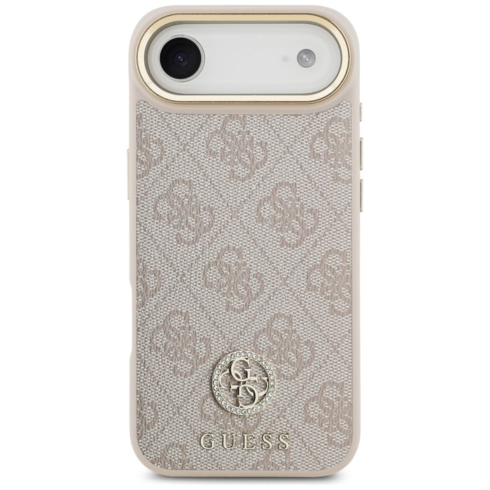 Калъф Guess 4G Strass Logo MagSafe за iPhone Air - розов
