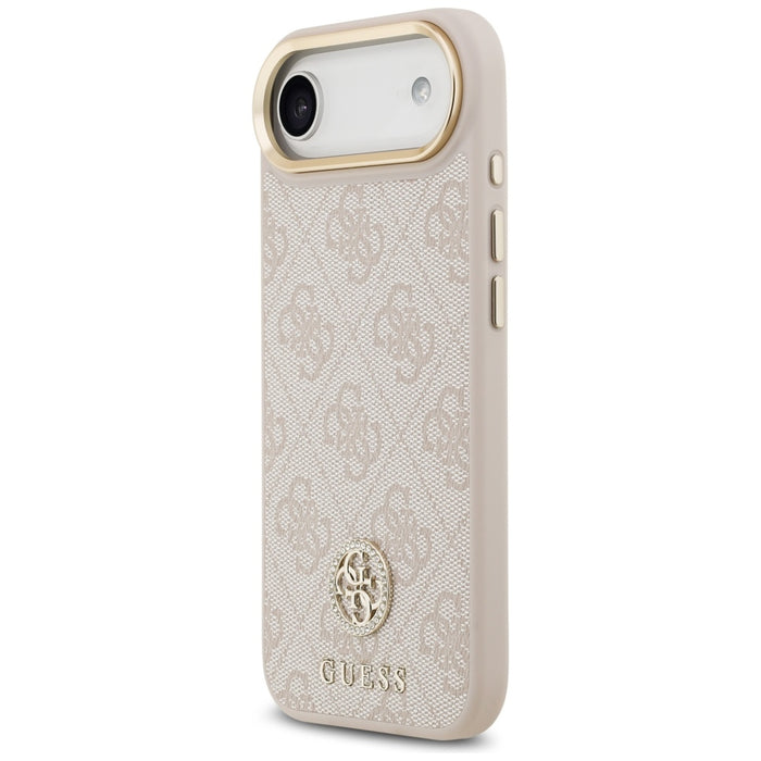 Калъф Guess 4G Strass Logo MagSafe за iPhone Air - розов