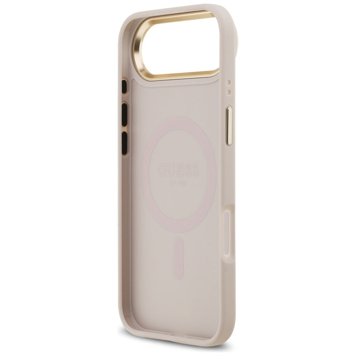 Калъф Guess 4G Strass Logo MagSafe за iPhone Air - розов
