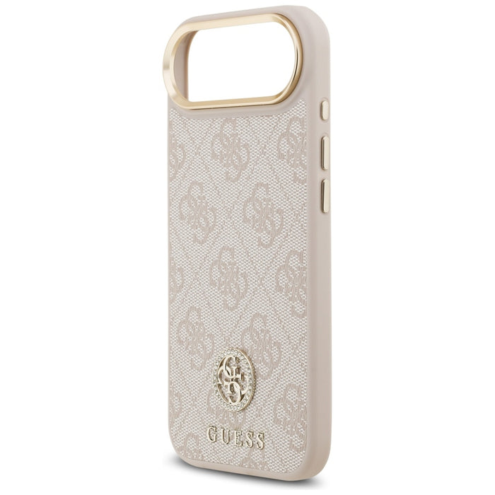 Калъф Guess 4G Strass Logo MagSafe за iPhone Air - розов