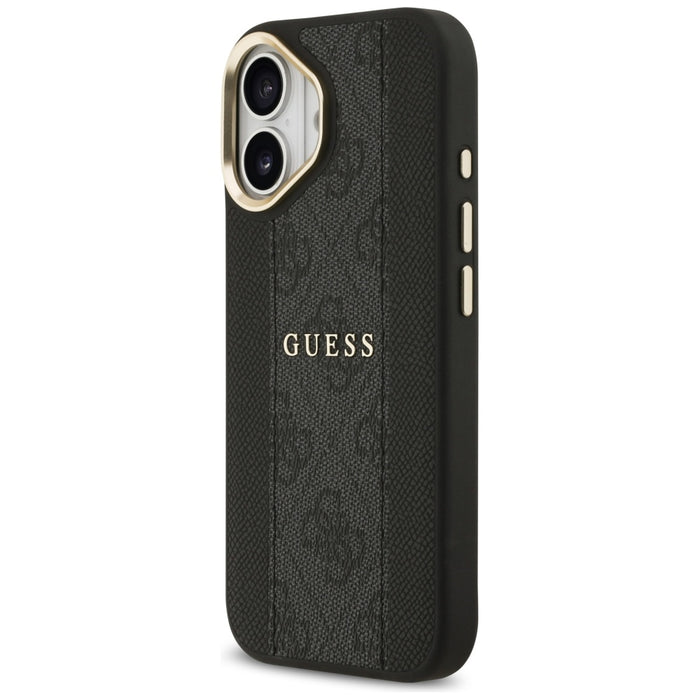 Калъф Guess 4G Stripe MagSafe за iPhone 17 - черен