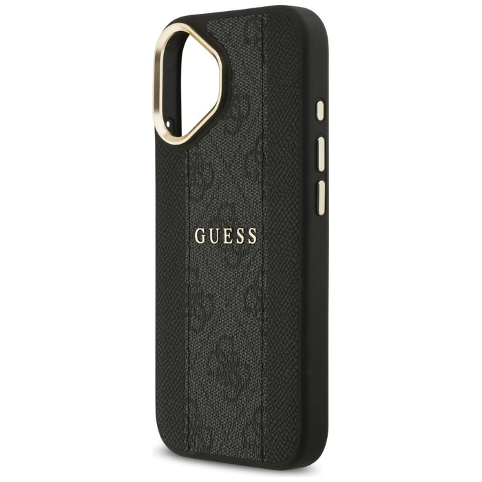 Калъф Guess 4G Stripe MagSafe за iPhone 17 - черен