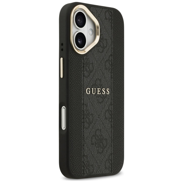 Калъф Guess 4G Stripe MagSafe за iPhone 17 - черен