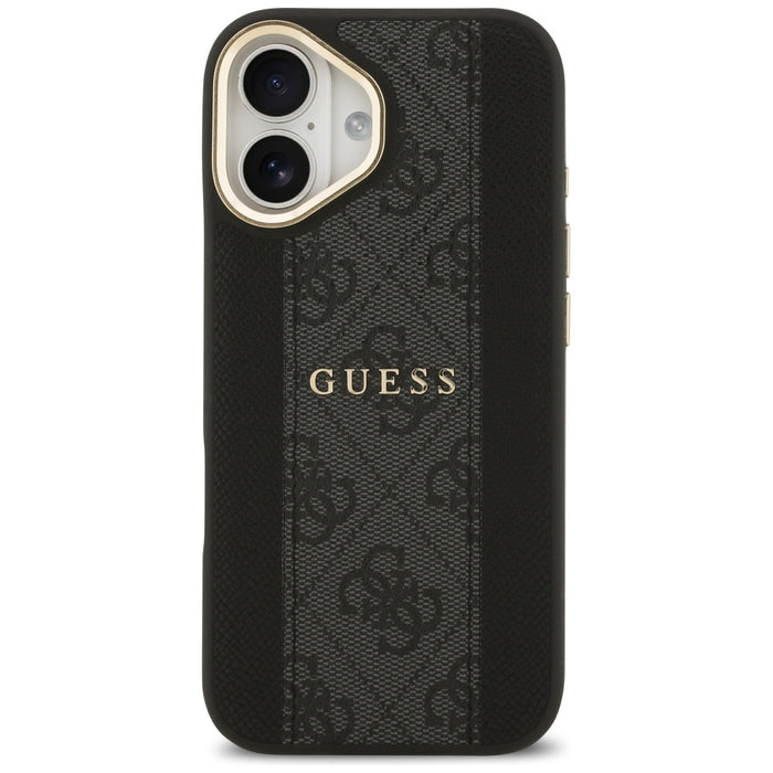 Калъф Guess 4G Stripe MagSafe за iPhone 17 - черен