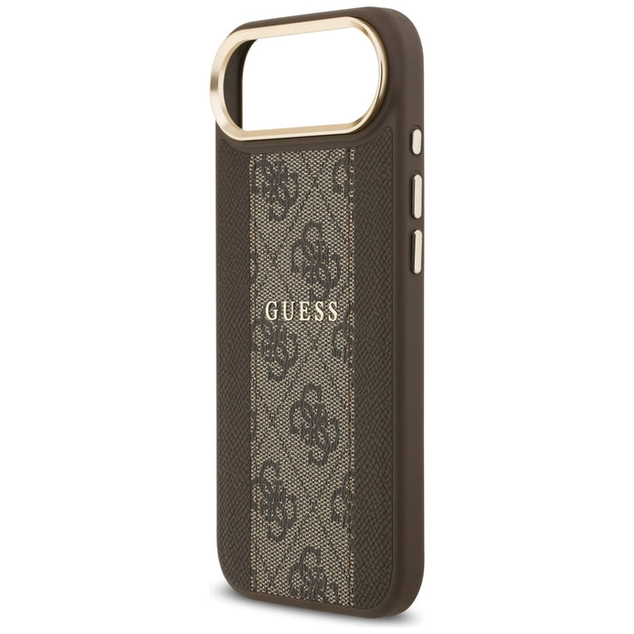Калъф Guess 4G Stripe MagSafe за iPhone Air - кафяв