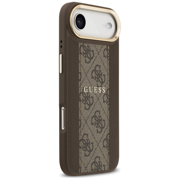 Калъф Guess 4G Stripe MagSafe за iPhone Air - кафяв