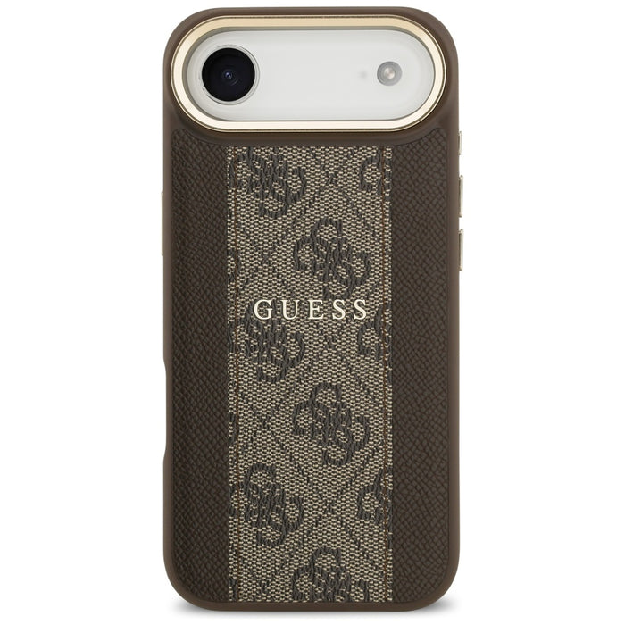 Калъф Guess 4G Stripe MagSafe за iPhone Air - кафяв