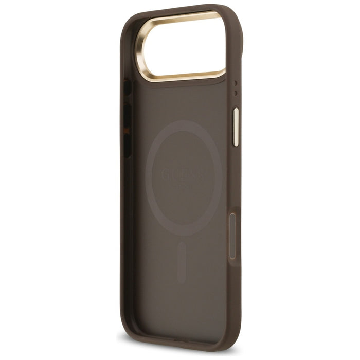 Калъф Guess 4G Stripe MagSafe за iPhone Air - кафяв
