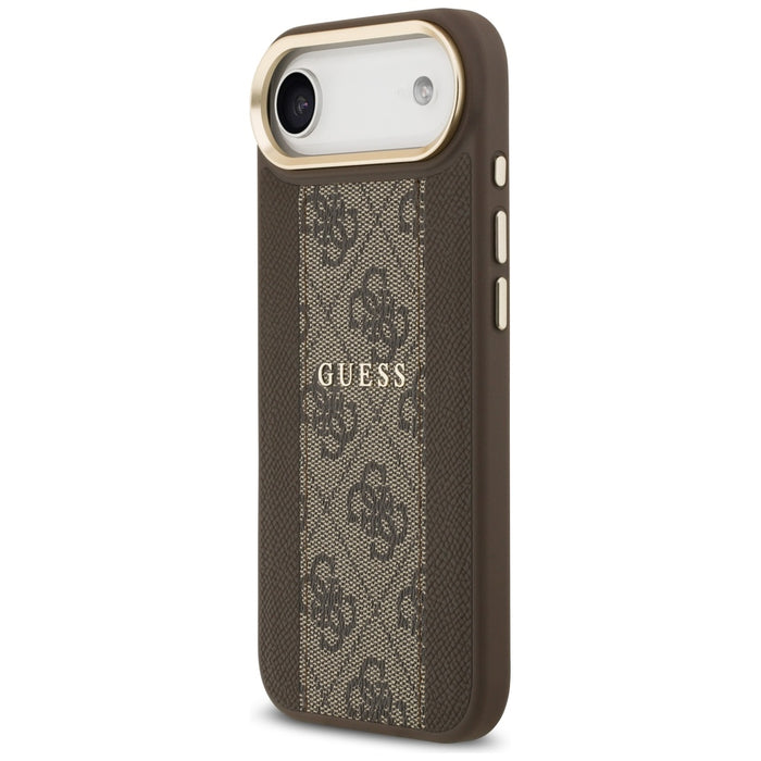 Калъф Guess 4G Stripe MagSafe за iPhone Air - кафяв