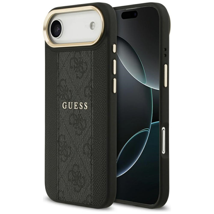 Калъф Guess 4G Stripe MagSafe за iPhone Air - черен