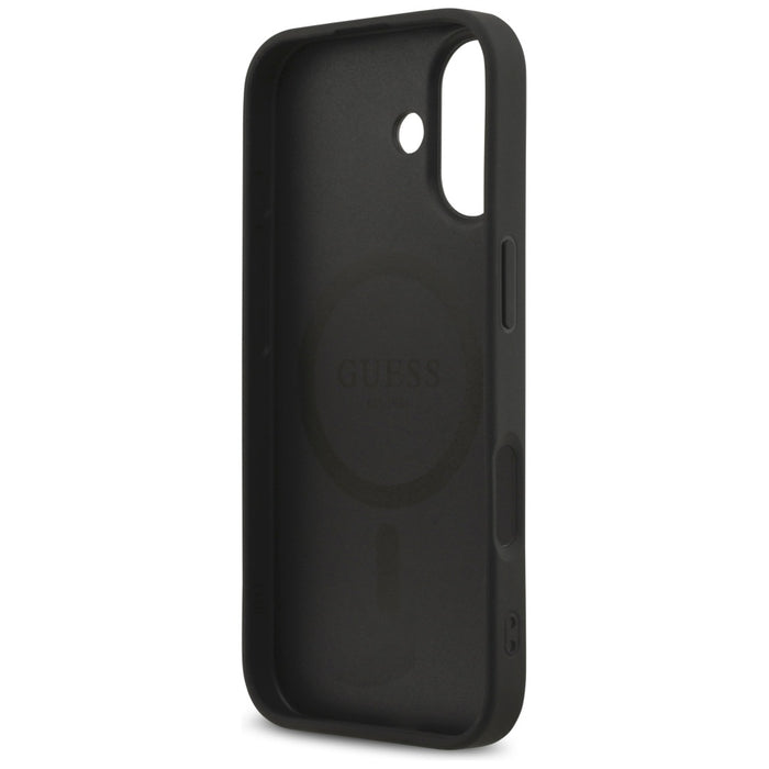 Калъф Guess Saffiano Classic Logo MagSafe за iPhone 17 - черен