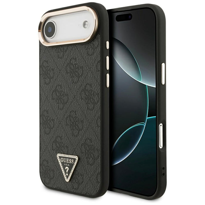 Калъф Guess 4G Triangle Logo MagSafe за iPhone Air - черен и златен