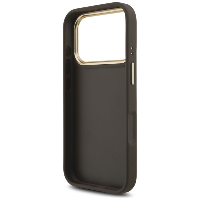 Калъф Guess 4G Big 4G Classic Logo Big Strap Metal Buttons за iPhone 17 Pro - кафяв