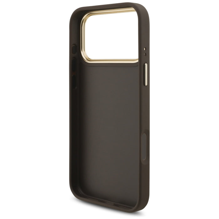 Калъф Guess 4G Big 4G Classic Logo Big Strap Metal Buttons за iPhone 17 Pro Max - кафяв