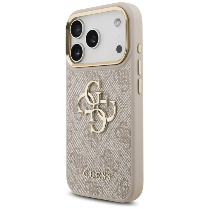 Калъф Guess 4G Big 4G Classic Logo Big Strap Metal Buttons за iPhone 17 Pro - Розов