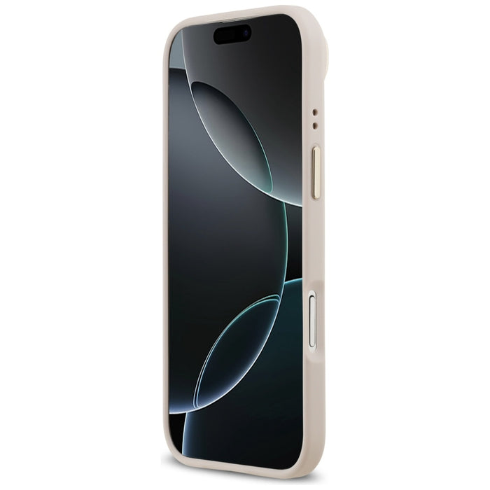 Калъф Guess с лого на MagSafe за iPhone Air с гравирана страза - розов