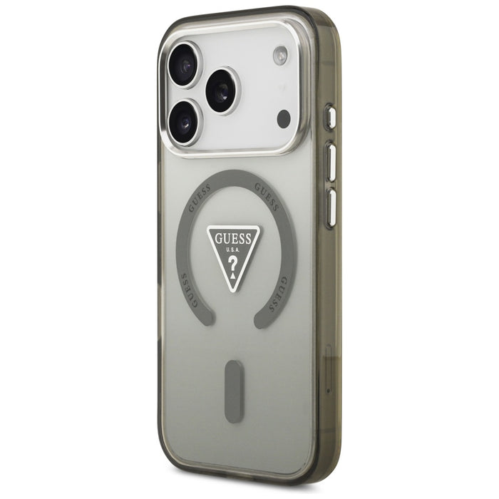 Калъф Guess IML Gradient Triangle Logo MagSafe за iPhone 17 Pro Max - зелен