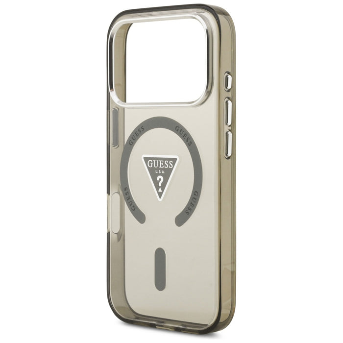 Калъф Guess IML Gradient Triangle Logo MagSafe за iPhone 17 Pro Max - зелен