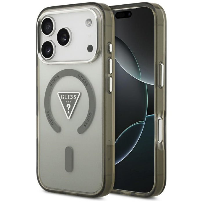 Калъф Guess IML Gradient Triangle Logo MagSafe за iPhone 17 Pro Max - зелен