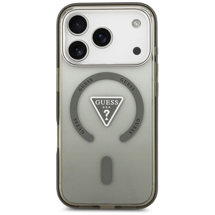 Калъф Guess IML Gradient Triangle Logo MagSafe за iPhone 17 Pro Max - зелен
