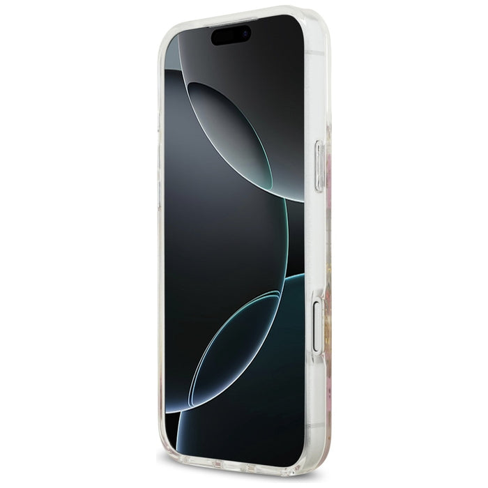 Калъф Guess MagSafe с брокат и смола за iPhone 17 Pro Max - розов