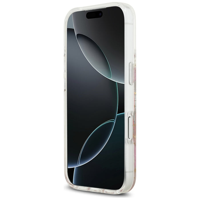 Калъф Guess MagSafe с брокат и смола за iPhone 17 Pro - розов