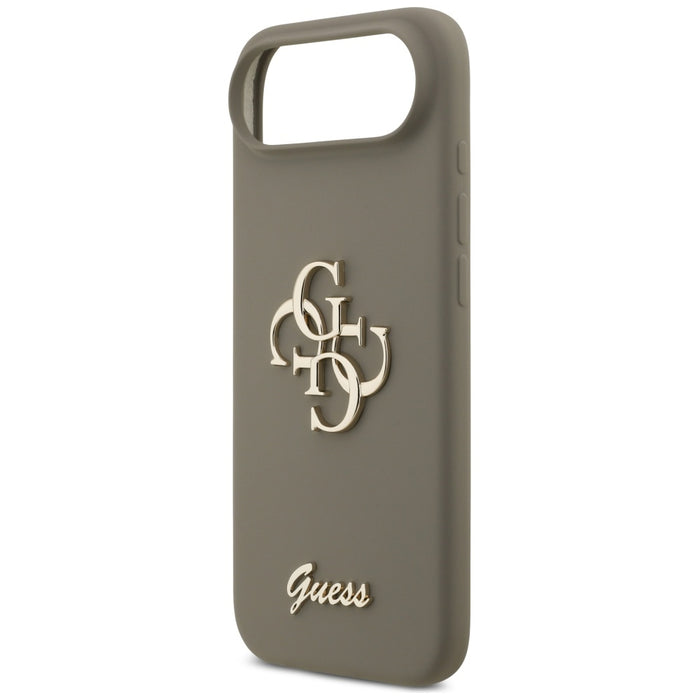 Силиконов калъф Guess Big 4G Script за iPhone Air - кафяв