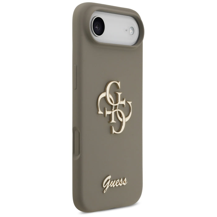 Силиконов калъф Guess Big 4G Script за iPhone Air - кафяв