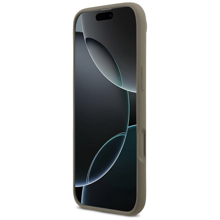 Силиконов калъф Guess Big 4G Script за iPhone Air - кафяв