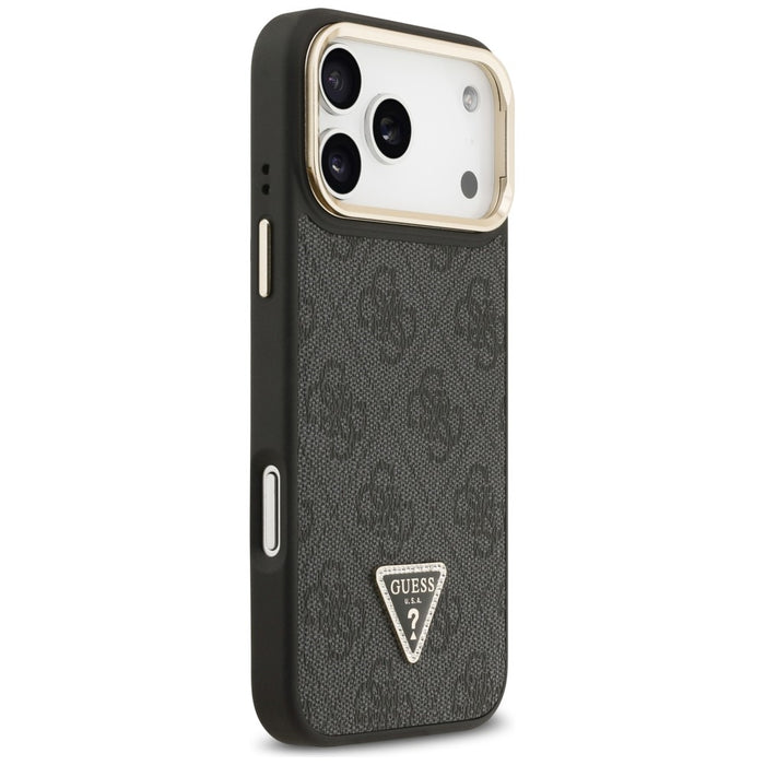 Калъф Guess 4G PU Triangle Logo & Stand Camera MagSafe за iPhone 17 Pro Max - черен
