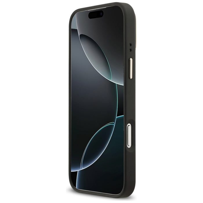 Калъф Guess 4G PU Triangle Logo & Stand Camera MagSafe за iPhone 17 Pro Max - черен