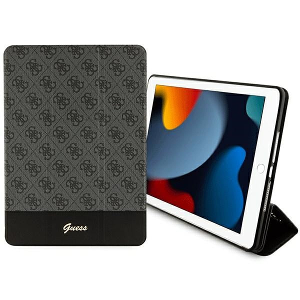 Калъф Guess 4G Stripe Allover за iPad 10.2" - черен