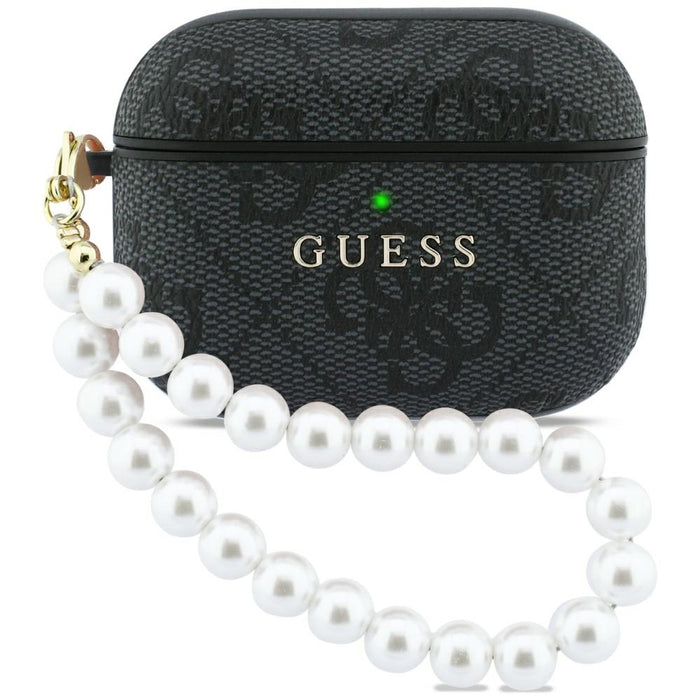 Калъф Guess 4G Pearl Strap за AirPods Pro 3 - черен