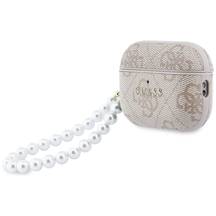 Калъф Guess 4G Pearl Strap за AirPods Pro 3 - Розов