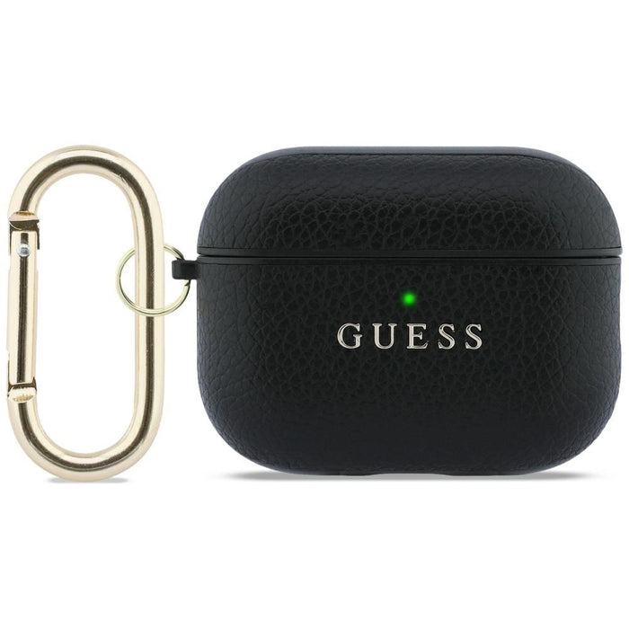 Калъф Guess Grained Classic Logo за AirPods Pro 3 - черен