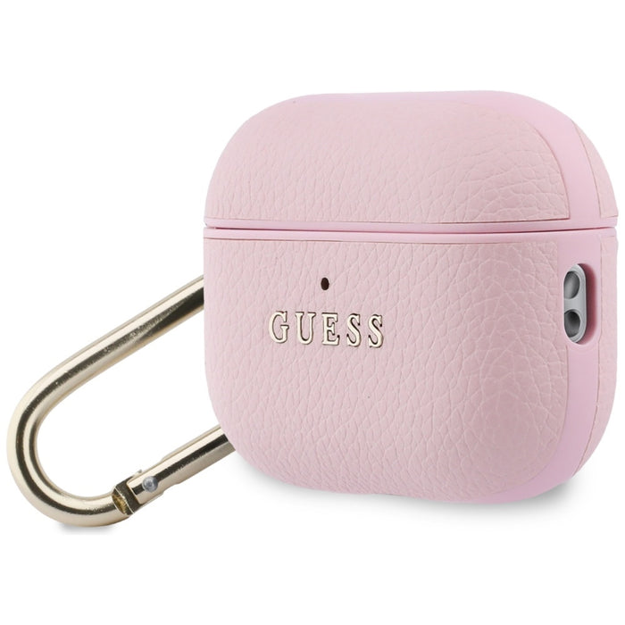 Калъф Guess Grained Classic Logo за AirPods Pro 3 - розов